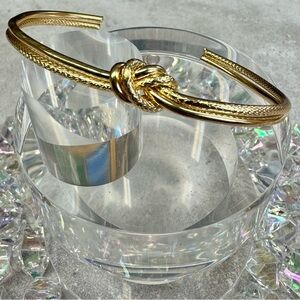 Gold Knot Bangle Bracelet - SKU N